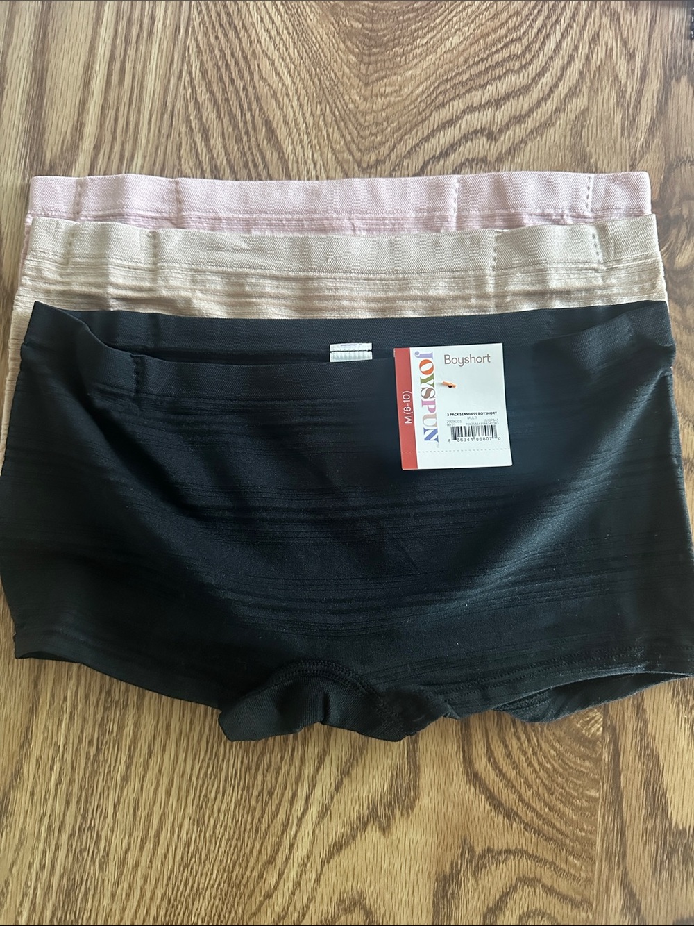 JoySpun Women's Seamless Boyshort 3-Pack Panties.